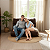 Futon Casal 2 Lugares Sofá Cama Reclinável Sued Marrom 128x188cm -Lavável em Máquina - Imagem 1