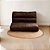 Futon Casal 2 Lugares Sofá Cama Reclinável Sued Marrom 128x188cm -Lavável em Máquina - Imagem 1