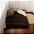 Futon Casal 2 Lugares Sofá Cama Reclinável Sued Marrom 128x188cm -Lavável em Máquina - Imagem 5
