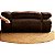 Futon Casal 2 Lugares Sofá Cama Reclinável Sued Marrom 128x188cm -Lavável em Máquina - Imagem 3