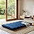 Futon Casal 2 Lugares Sofá Cama Reclinável Sued Azul Profundo 128x188cm - Espuma Hiper Soft e Fibras -Lavável em Máquina - Imagem 3
