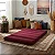 Futon Casal 2 Lugares Sofá Cama Reclinável Sued Vinho 128x188cm -Lavável em Máquina - Imagem 4