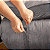 Futon Casal 2 Lugares Sofá Cama Reclinável Sued Cinza 128x188cm -Lavável em Máquina - Imagem 6
