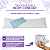 Travesseiro Body Confort 40x135cm Com Capa Azul 400 Fios Travesseiro de Corpo - Imagem 5