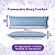 Travesseiro Body Confort 40x135cm Com Capa Azul 400 Fios Travesseiro de Corpo - Imagem 6