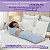 Travesseiro Body Confort 40x135cm Com Capa Azul 400 Fios Travesseiro de Corpo - Imagem 3