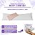 Travesseiro Body Confort 40x135cm Com Capa Rosê 400 Fios Travesseiro de Corpo - Imagem 5