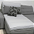 Pillow Top Sofá Retrátil Confort Wavy Cinza 240x110x12cm Dupla Face Lavável em Máquina - Imagem 2