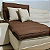 Pillow Top Sofá Retrátil Confort Wavy Marrom 160x80x12cm Dupla Face Lavável em Máquina - Imagem 2