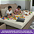 DUPLICADO - Pillow Top Sofá Retrátil Confort Wavy Cinza 160x80x12cm Dupla Face Lavável em Máquina - Imagem 1