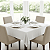 Toalha de Mesa 4 Lugares Quadrada 145x145CM em Tecido Oxford com Barrinha Reta - Imagem 5