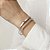 Bracelete Duo Cravejado Ródio Branco - Imagem 2