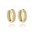 Brinco Argola Lisa Cravejada Ouro 18k - Imagem 1