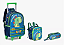 Kit infantil Dino Mochila de Rodinhas com alça +estojo + lancheira - Clio - Imagem 7