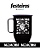 Caneca Medicina Alumínio Preto Fosco 500ml com Tirante Personalizado - Imagem 1