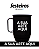 Caneca de Alumínio Preto Fosco 500ml com Tirante Personalizado – Sua Arte Aqui - Imagem 1