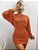 Vestido Drapeado Manga Longa - Imagem 1