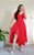 Vestido Midi Fenda Manga Princesa - Imagem 1
