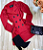 Vestido Moletinho Flanelado Vermelho - Imagem 1