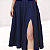 Vestido Midi  Fenda Azul Marinho - Imagem 3