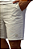 Bermuda Acostamento Masculina Cinza Claro 100% Algodão Casual - Imagem 3