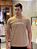 Camiseta Acostamento Faixa Color Bege Caqui - Imagem 1
