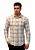 Camisa Aramis Flame Xadrez Slim ML Off White c/ Natural - Imagem 4
