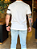 Camiseta Elastano Acostamento Faixa Preta Peito Off White - Imagem 3