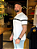 Camiseta Elastano Acostamento Faixa Preta Peito Off White - Imagem 2