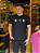 Camiseta Acostamento Estampa Emborrachada Preta - Imagem 1