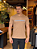 Camiseta Acostamento Escrita Emborrachada Azul Bege Caqui - Imagem 1