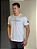 Camiseta Acostamento Escrita Emborrachada Azul Branca - Imagem 3