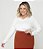 BLUSA MANGA LONGA PLUS SIZE FEMININA DECOTE V REF S00859 - Imagem 1