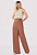 Calça Wide Leg Cintura Alta Em Viscose Com Cinto 1.67752 - Imagem 1
