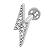 Piercing Tragus Prata 925 Raio - Imagem 1
