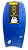 Prancha de Bodyboard Genesis Modelo GSX  42" - Azul/Laranja - Crescent Tail - Imagem 1