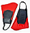 Nadadeira  Z Fins Bodyboard - Small - S ( 37/38 ) - Preto/Vermelho - Imagem 1