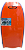Bodyboard Genesis | Modelo Extreme | Azul-Laranja | Bat Tail - TAM 40'' - Imagem 2