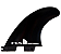 Jogo de Quilhas FCS II Performer GF Tri - Glass Flex - SMALL - Pretas - Imagem 1