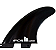 Jogo de Quilhas FCS II Carver GF Tri - Glass Flex - MEDIUM - Pretas - Imagem 1