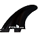 Jogo de Quilhas FCS II Carver GF Tri - Glass Flex - LARGE - Pretas - Imagem 1