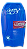 Bodyboard Genesis | Modelo Extreme | Azul/Branco - BatTail - TAM 39'' - Imagem 1