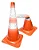 CONE EMBORRACHADO 75 CM COM FAIXAS REFLETIVAS - Imagem 2