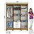 Guarda-Roupa Casal 6 Portas Bater 3 Gavetas Nature/Off-White – Espaço, Organização e Sofisticação para o seu Quarto! - Imagem 3