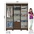 Guarda-Roupa Casal 6 Portas Bater 3 Gavetas Castanho HP  – Espaço, Organização e Sofisticação para o seu Quarto! - Imagem 2