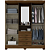 Roupeiro 4 Portas 3 Gavetas Castanho HP/Off-White – Organização e Elegância para o Seu Quarto! - Imagem 4