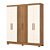 Guarda-Roupa Casal 6 Portas 3 Gavetas Flex Nature/Off-White – Amplitude e Organização para Seu Quarto! - Imagem 2
