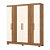 Guarda-Roupa Casal 6 Portas 3 Gavetas Flex Nature/Off-White – Amplitude e Organização para Seu Quarto! - Imagem 3