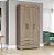 Guarda-Roupa Solteiro Briz 3 Portas 2 Gavetas – Mais Espaço, Organização e Elegância no Seu Quarto! - Imagem 1