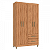 Guarda-Roupa Solteiro 4 Portas 2 Gavetas – Organização, Qualidade e Design Compacto! - Imagem 4